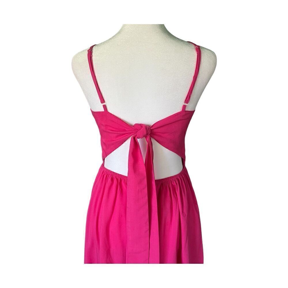 CUPSHE Fuscia Front Twist Keyhole Summer Beach Sleeveless Maxi S New - Picture 6 of 11